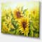Designart - Bright Yellow Sunny Sunflowers - Large Floral Painting Canvas